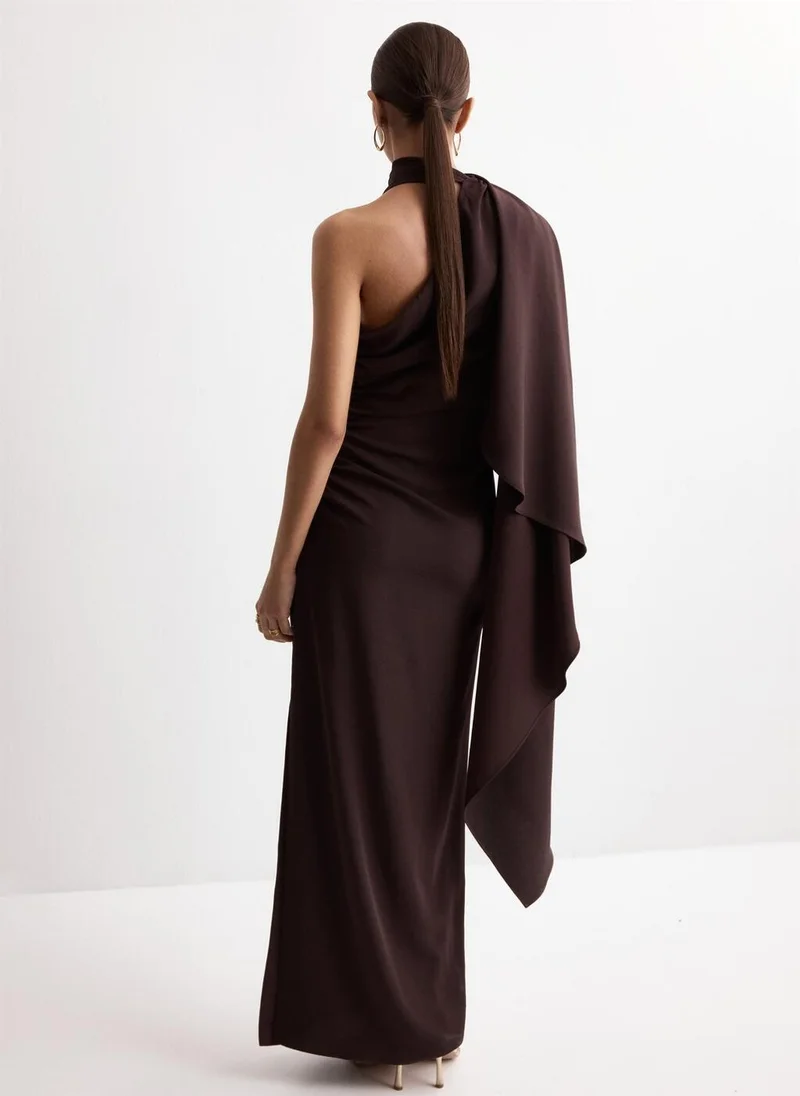 مانجو Asymmetrical dress with scarf
